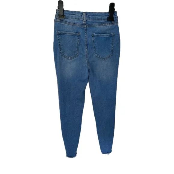 BOOHOO Petite Size 8 Blue Ripped Skinny Jeans - Picture 3 of 12